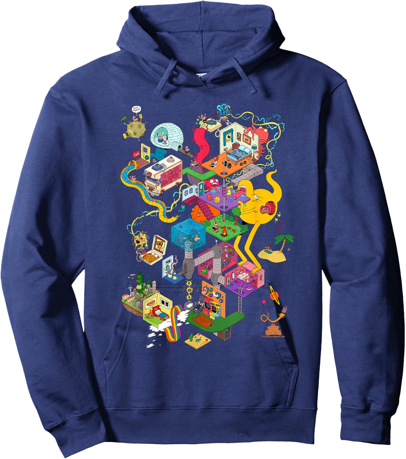 Uncle Grandpa Inside The Rv Hoodie - Hoodie | Navy