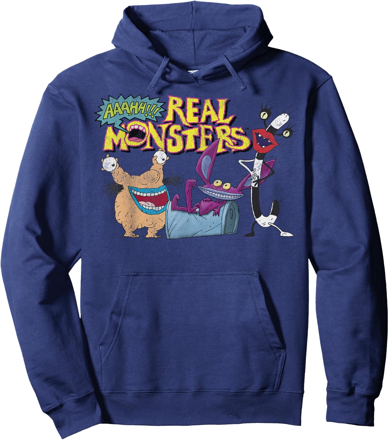 Aaahh!!! Real Monsters Friends Logo Hoodie - Hoodie | Navy