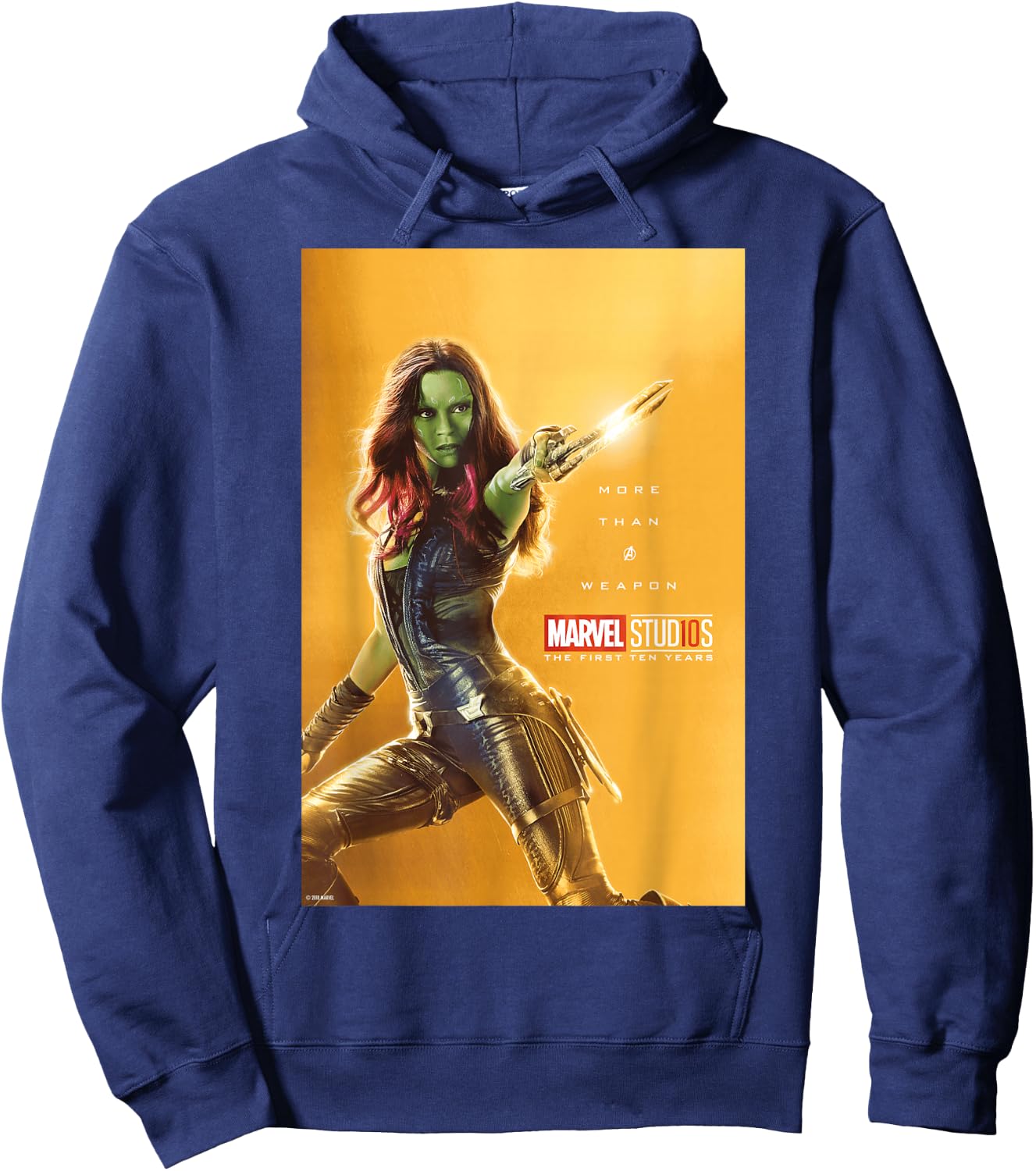 Marvel Studios 10 Years Gamora Poster Graphic Hoodie - Hoodie | Navy