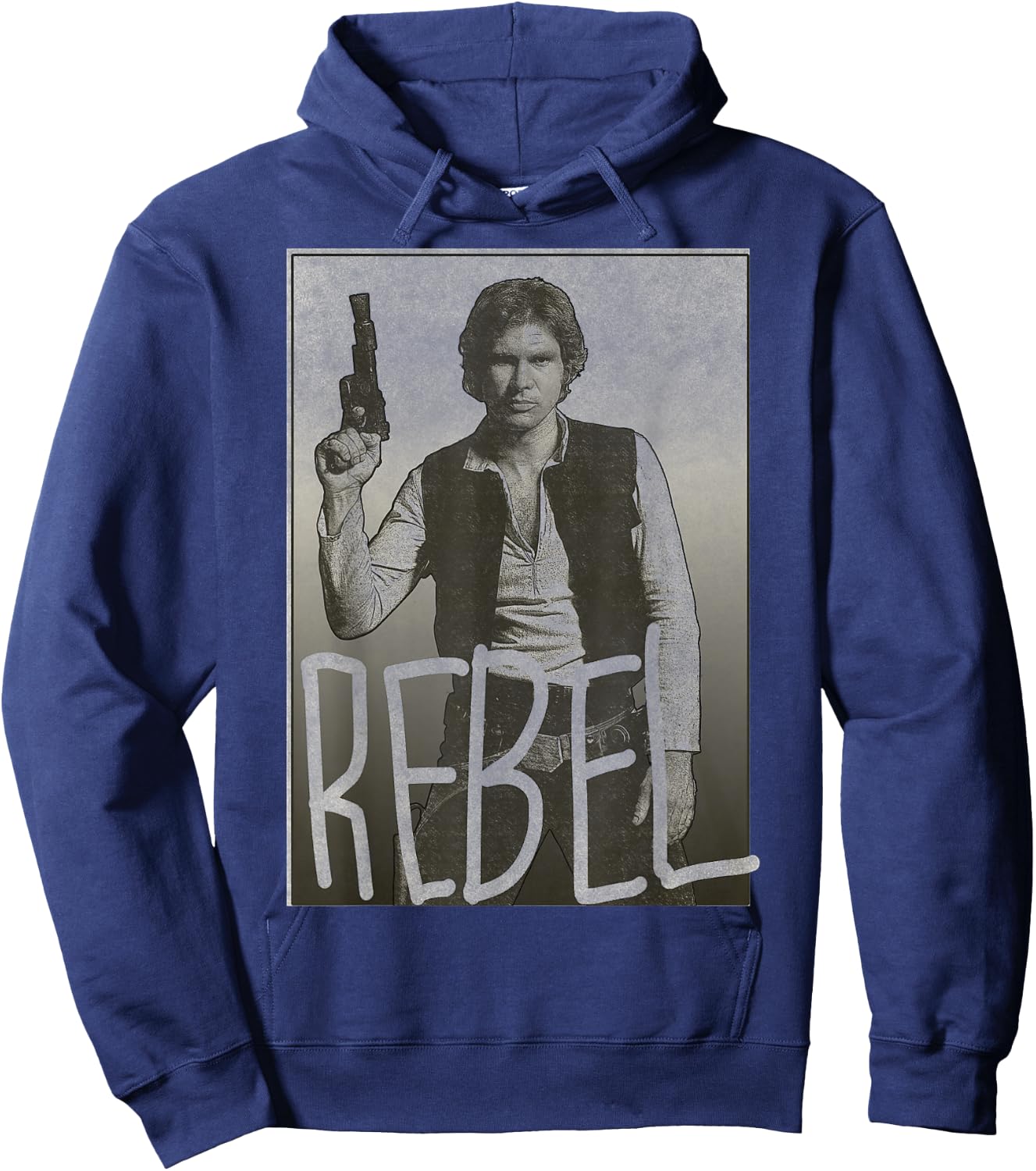 Star Wars Han Solo REBEL Portrait Graphic Hoodie - Hoodie | Navy
