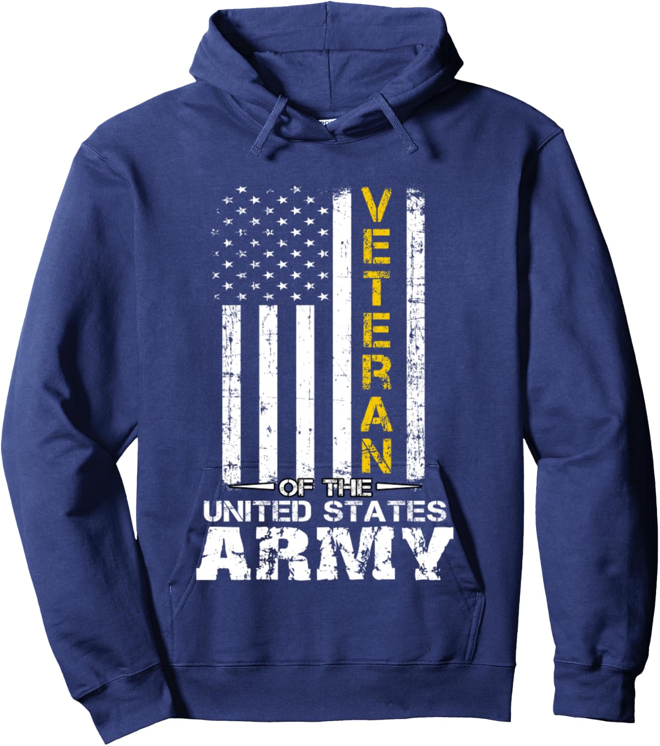 Veteran of United States US Army Gold Hoodie - Hoodie | Navy