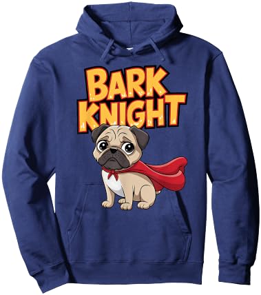 Pug Power: Bark Knight Hero Adventure Hoodie - Hoodie | Navy