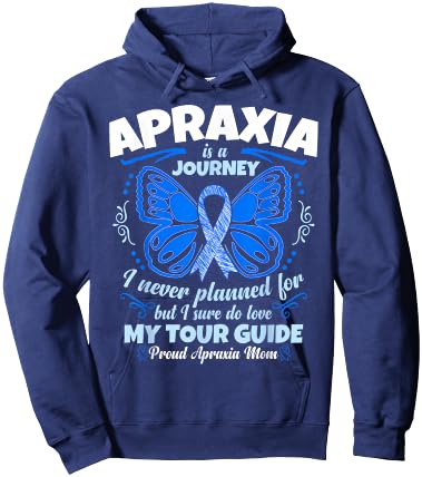 Apraxia Awareness T Shirt - Proud Apraxia Mom Hoodie - Hoodie | Navy