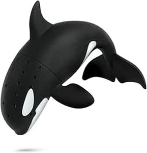 Genuine Fred STEEP DIVE Orca Tea Infuser – Loose Leaf Silicone Tea Strainer – Microwave & Dishwasher Safe