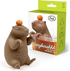 Genuine Fred CAPYBARAHHH Tea Infuser, Cute Capybara Design- For Loose Leaf Tea, Flexible, Easy to Clean Silicone, Fun Gift Tea Lovers, Clever Kitchen Gadget