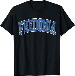 Fredonia Arched Blue Text