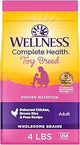 Wellness Complete Health Dry Dog Food for Small Dogs, Toy Breed, Wholesome Grains, Natural, Chicken, Brown Rice, & Peas Recipe, 4-Pound Bag