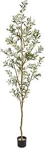 Nearly Natural 82in Artificial Olive Tree, Faux Greenery with Lifelike Branches for Indoor Home Decor