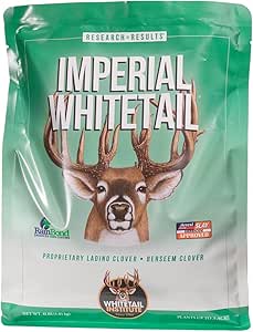 Whitetail Institute Imperial Clover Food Plot Seed (Spring and Fall Planting), 4-Pound (1/2 Acre)