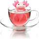 Genuine Fred RELAXOLOTL Tea Infuser, Cute Axolotl Design, For Loose Leaf Tea, Flexible, Easy to Clean Silicone, Fun Gift Tea Lovers, Clever Kitchen Gadget