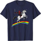Marvel Men's Deadpool Riding A Unicorn On A Rainbow