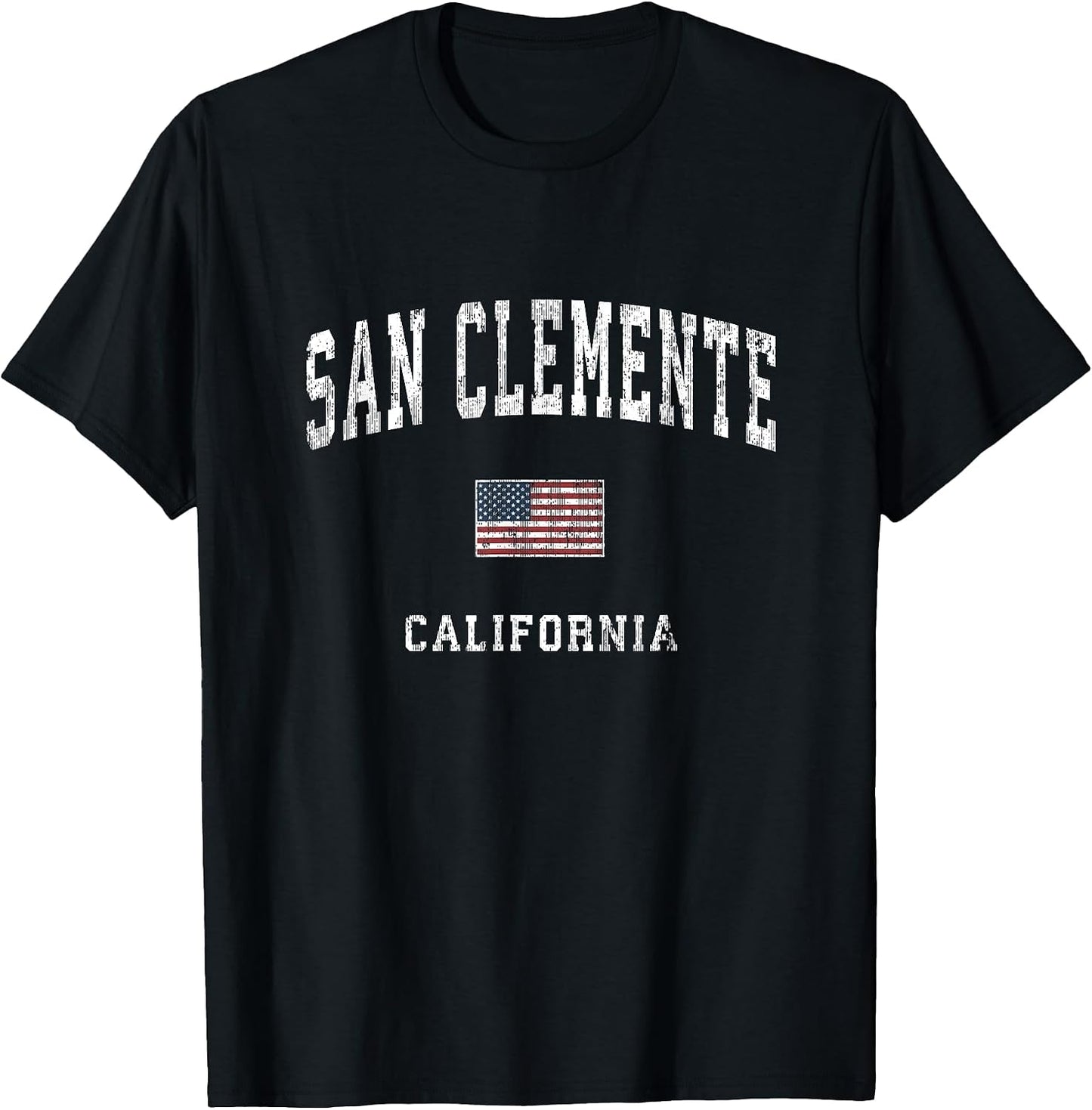 San Clemente California CA Vintage American Flag Sports