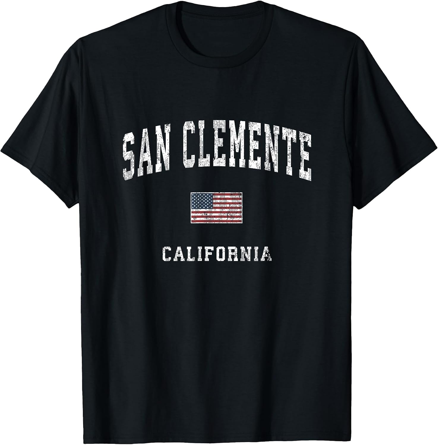 San Clemente California CA Vintage American Flag Sports