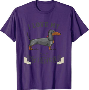 I LOVE MY WIENER, Dachshund Weiner Dog, Funny Dachshund
