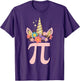 Cute Unicorn Face Pi Day Shirt Girls Women Math Geek