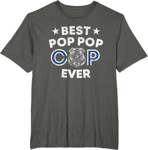 Best Pop Pop Cop Ever Police Grandpa Gift