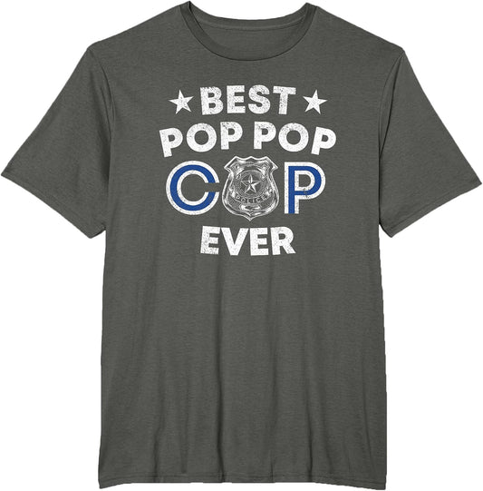 Best Pop Pop Cop Ever Police Grandpa Gift