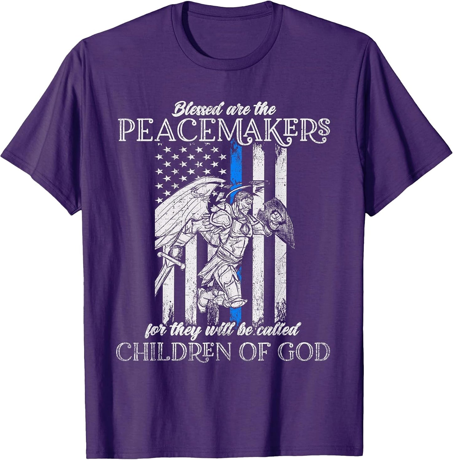 Peacemaker Shirt Thin Blue Line Blessed Are The Peacemakers