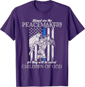 Peacemaker Shirt Thin Blue Line Blessed Are The Peacemakers