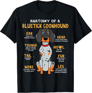 Bluetick Raccoon Dog Funny Anatomy Dog Gift