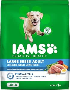 IAMS Proactive Health Large Breed Dry Dog Food, Adult Dry Dog Food for Large Breeds, Chicken, 30 lb. Bag