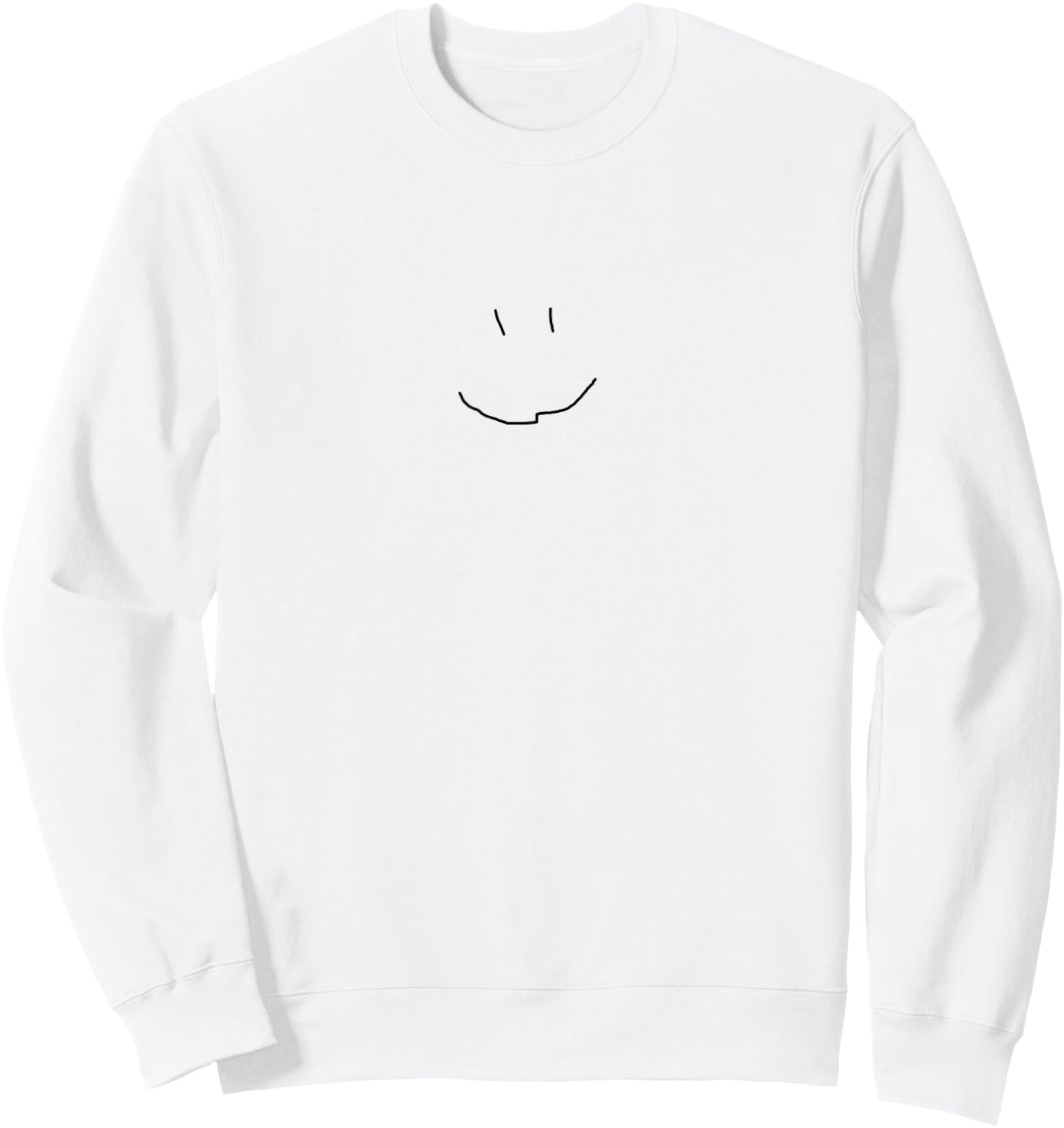 Poorly Drawn Smile Sweatshirt - Sweatshirt | White