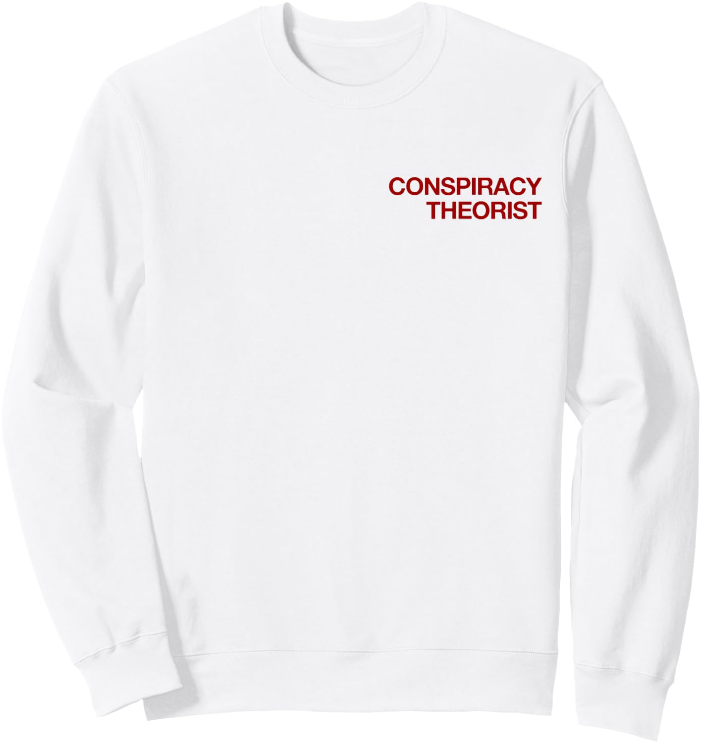 Conspiracy Theorist (with print on back - backprint) Sweatshirt - Sweatshirt | White
