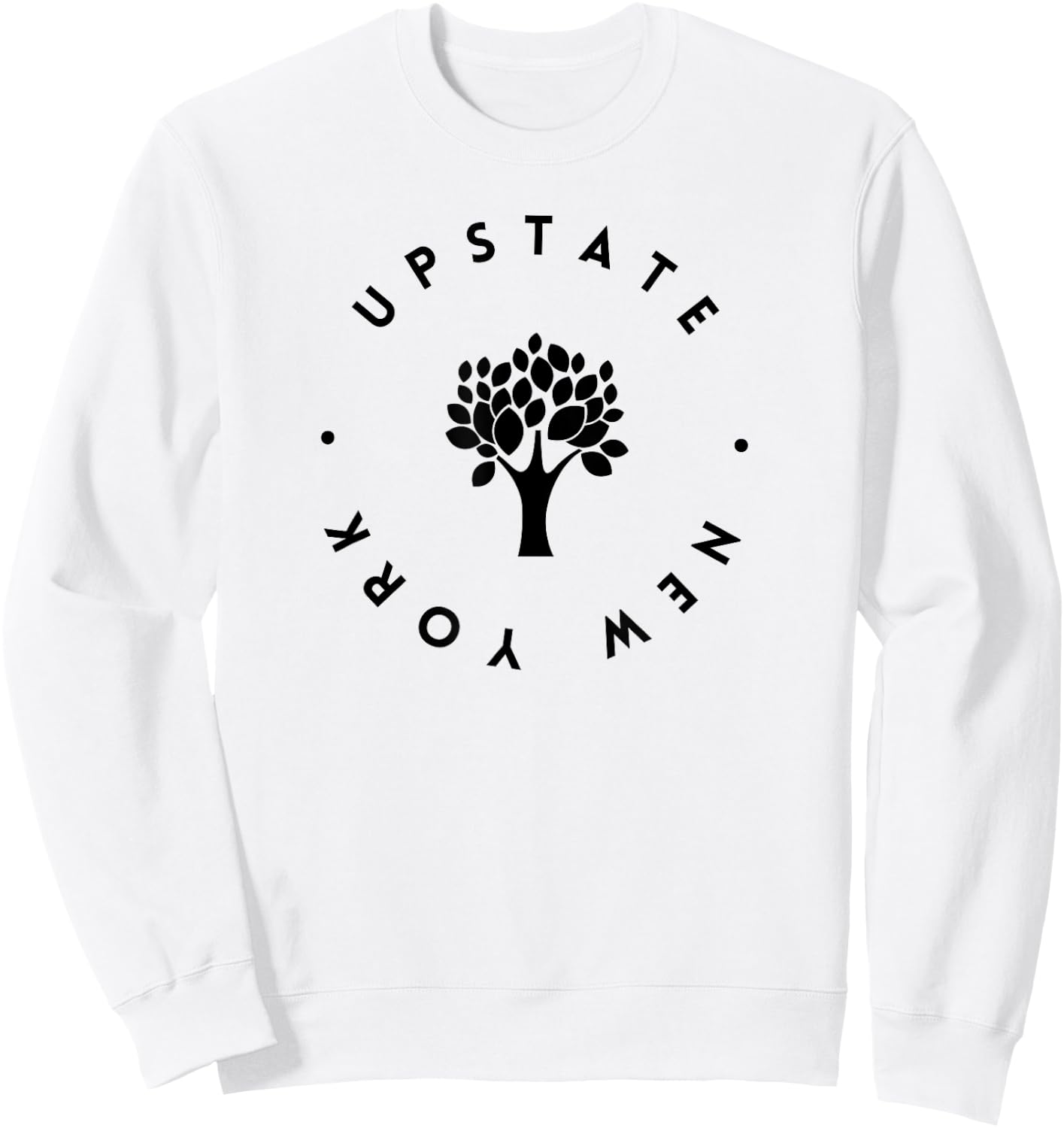 Upstate New York Tree, I love Upstate NY Design Sweatshirt - Sweatshirt | White