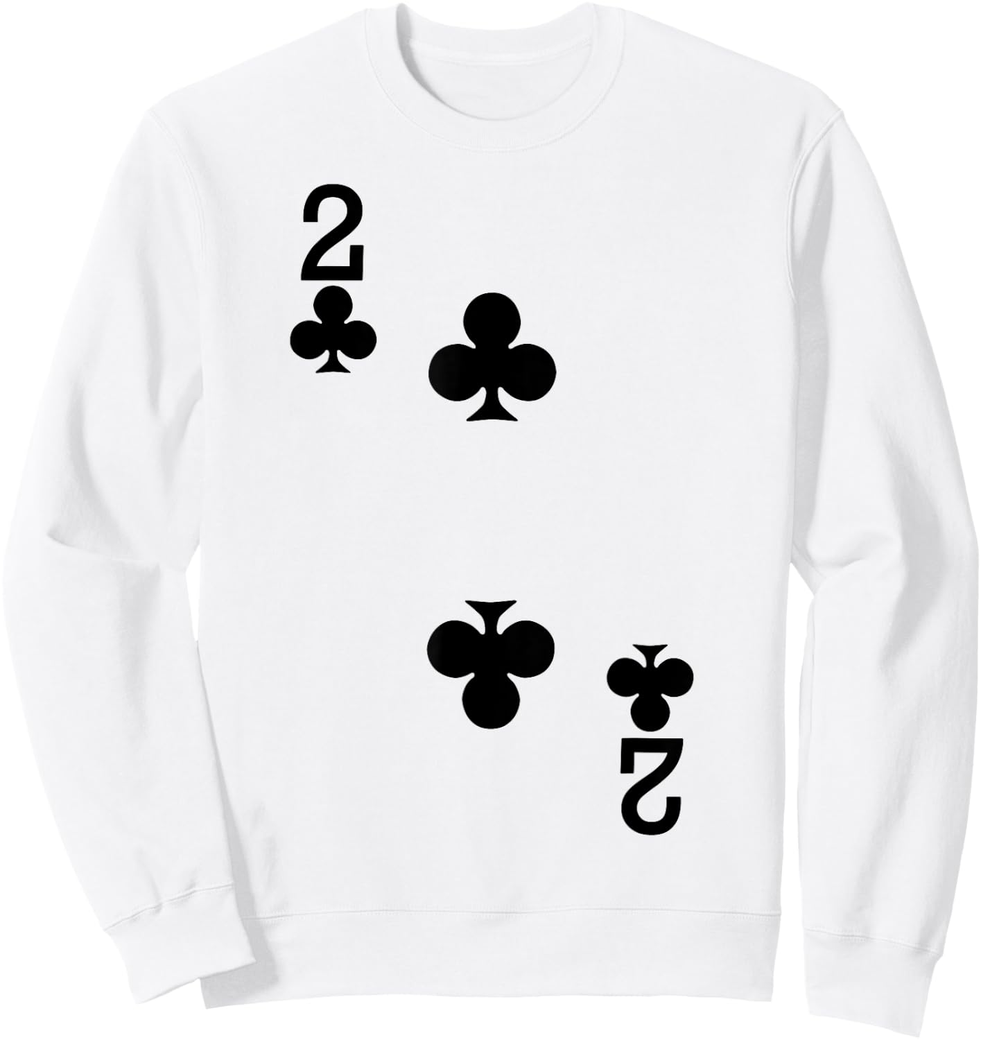 2 of Clubs - Playing Card Halloween Costume Sweatshirt - Sweatshirt | White