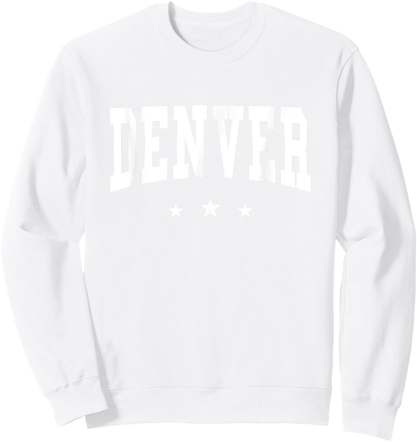 Denver - Preppy Varsity - Throwback Design - Classic Sweatshirt - Sweatshirt | White