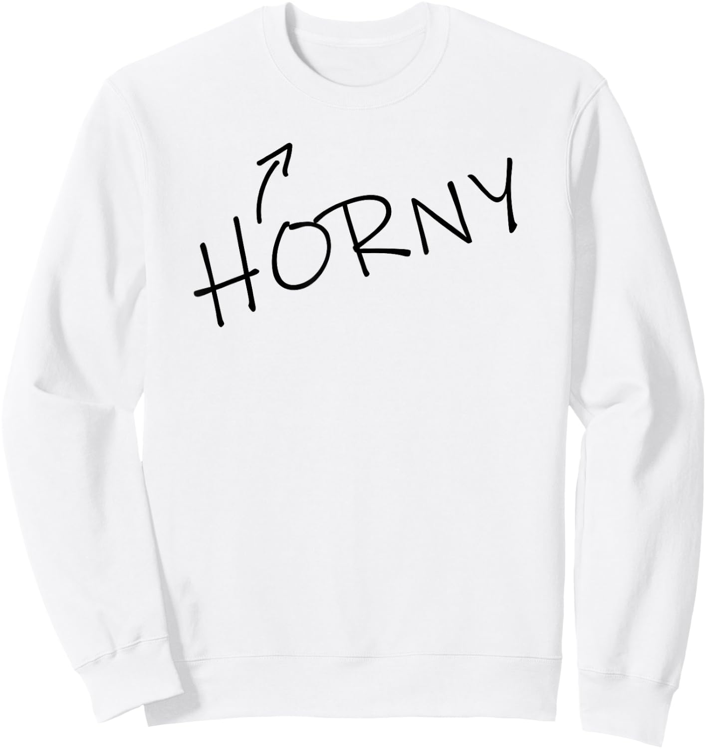 HORNY Halloween Costume Funny Adult Humor Sarcastic Sweatshirt - Sweatshirt | White