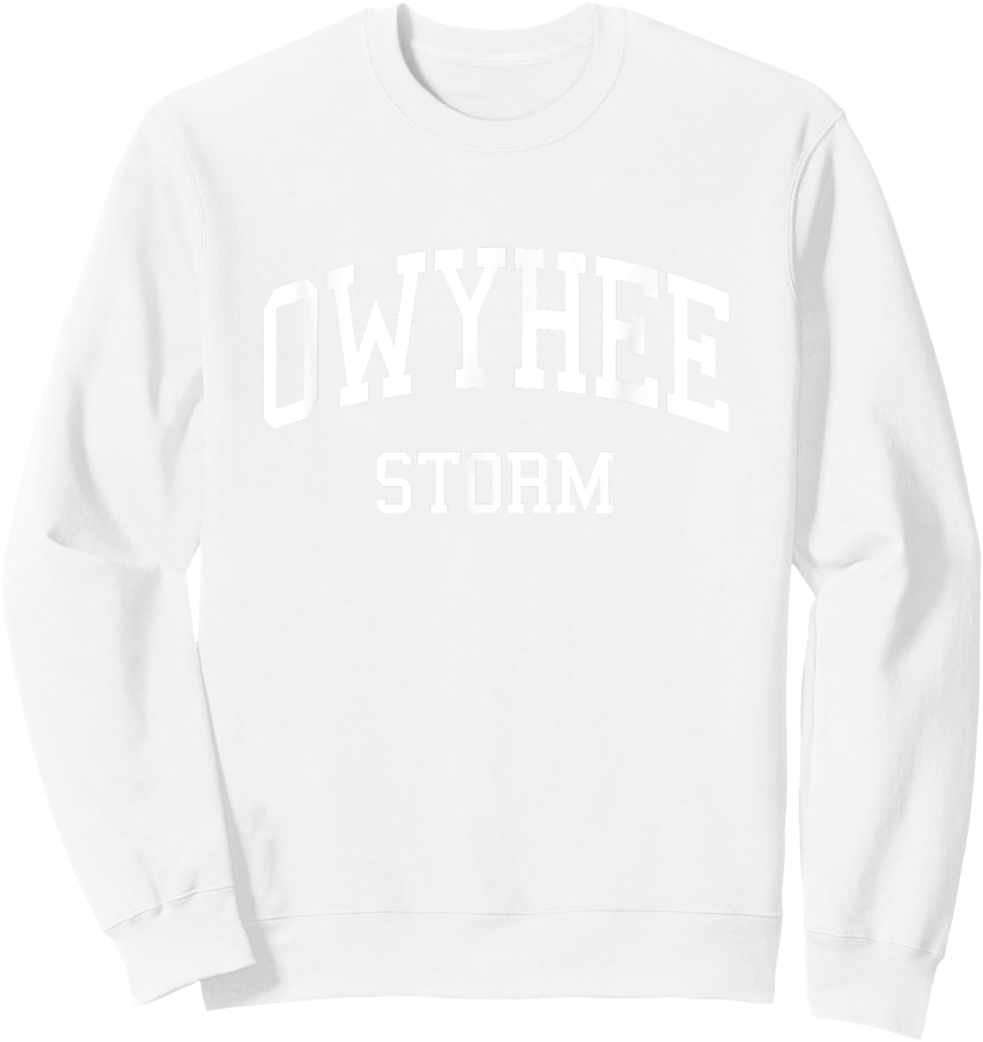 Owyhee High School HS Meridian ID Retro Sports Sweatshirt - Sweatshirt | White