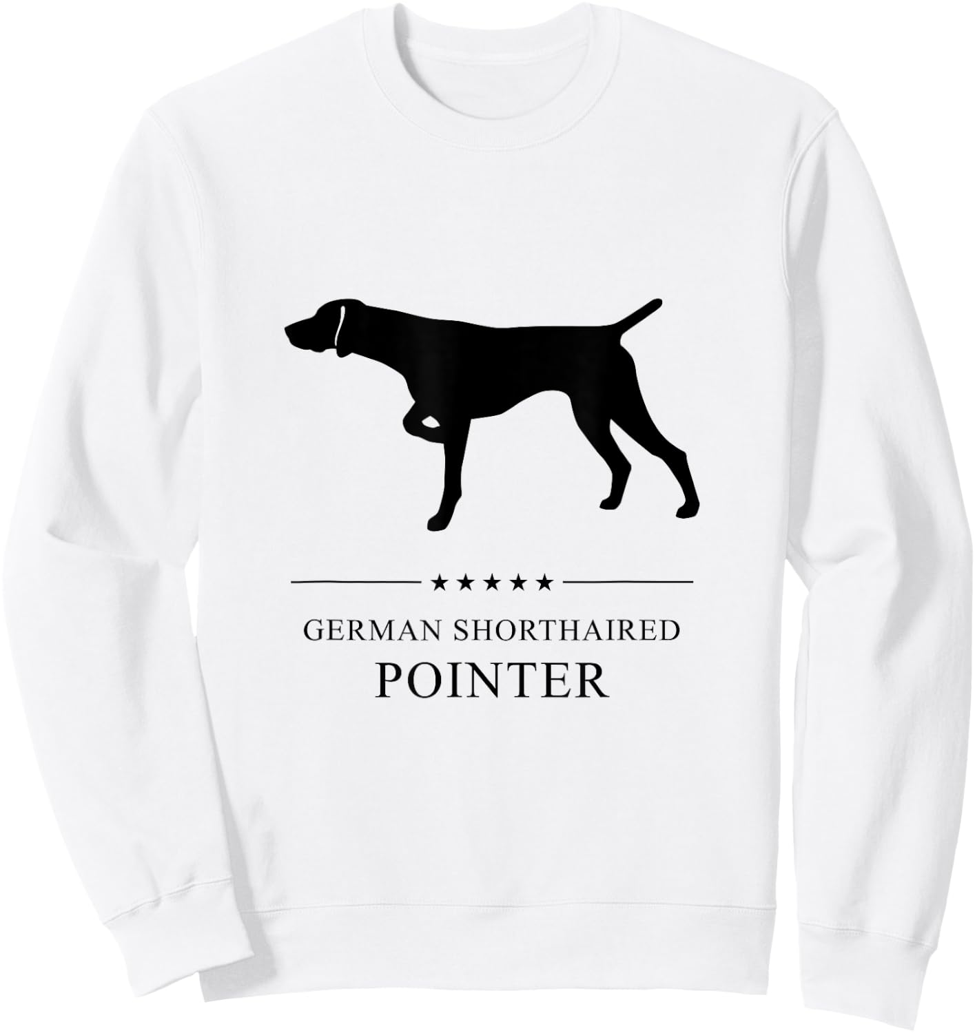 German Shorthaired Pointer Black Silhouette Sweatshirt - Sweatshirt | White