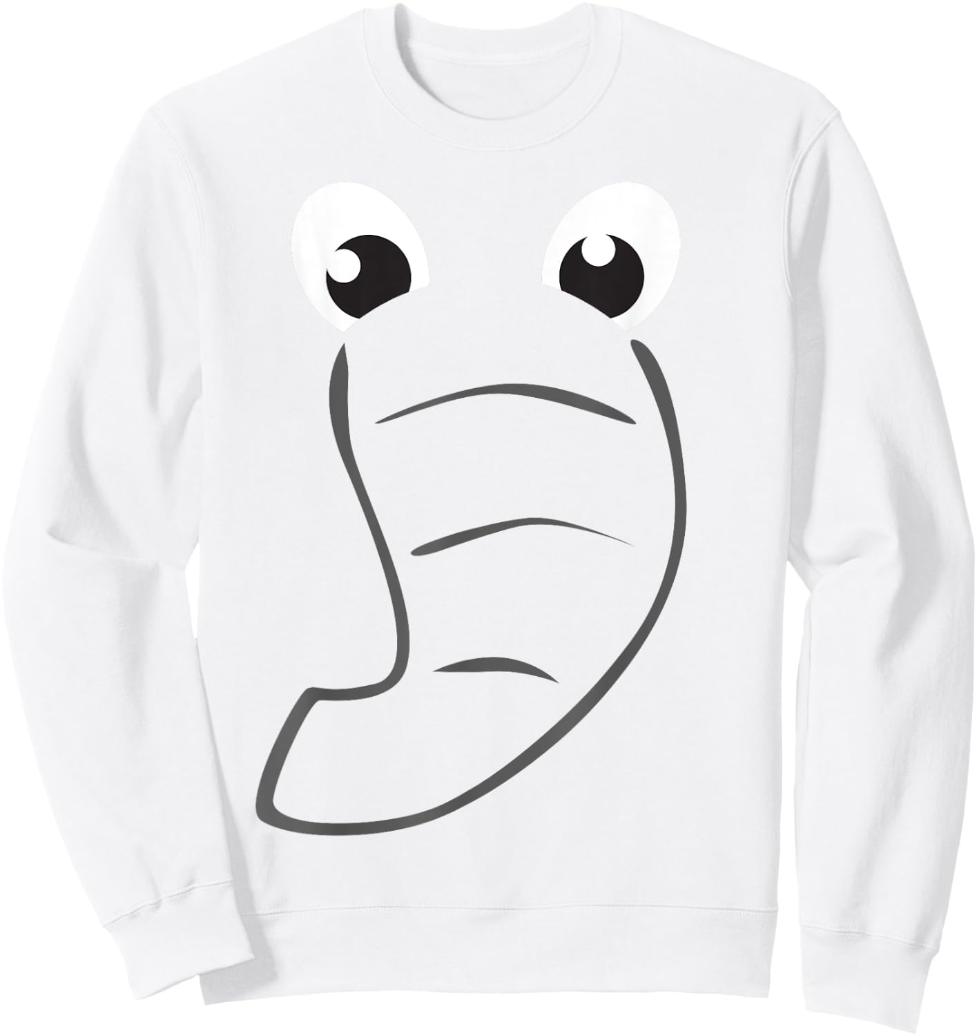 Elephant Face Cute Kids Halloween Costume Animal Gift Sweatshirt - Sweatshirt | White