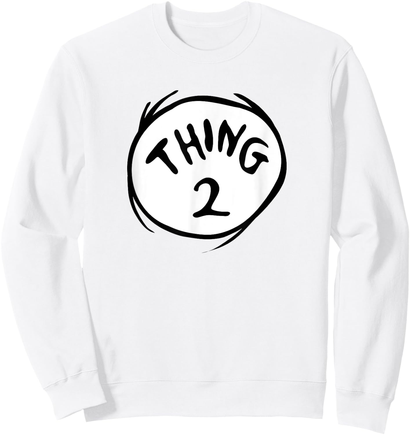 Dr. Seuss Thing 2 Emblem Sweatshirt - Sweatshirt | White
