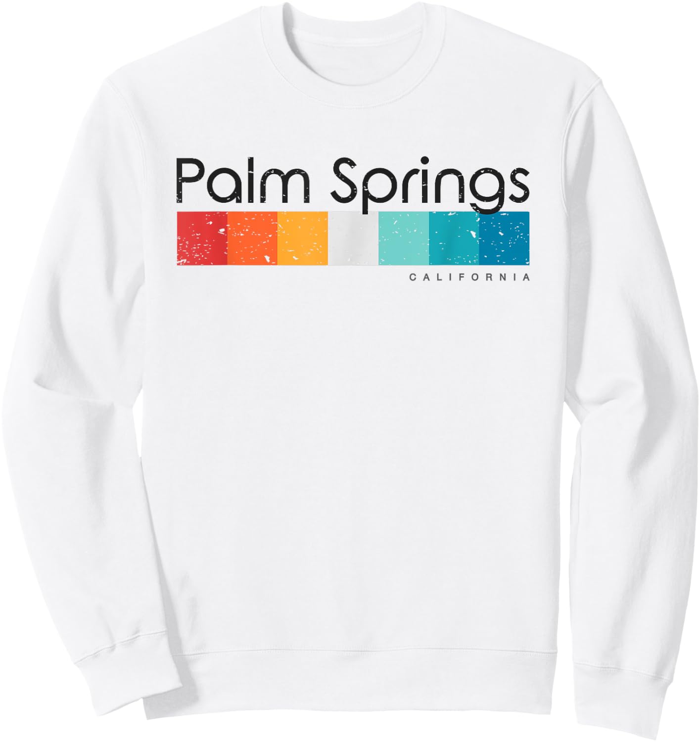 Vintage Palm Springs California CA Retro Design Sweatshirt - Sweatshirt | White