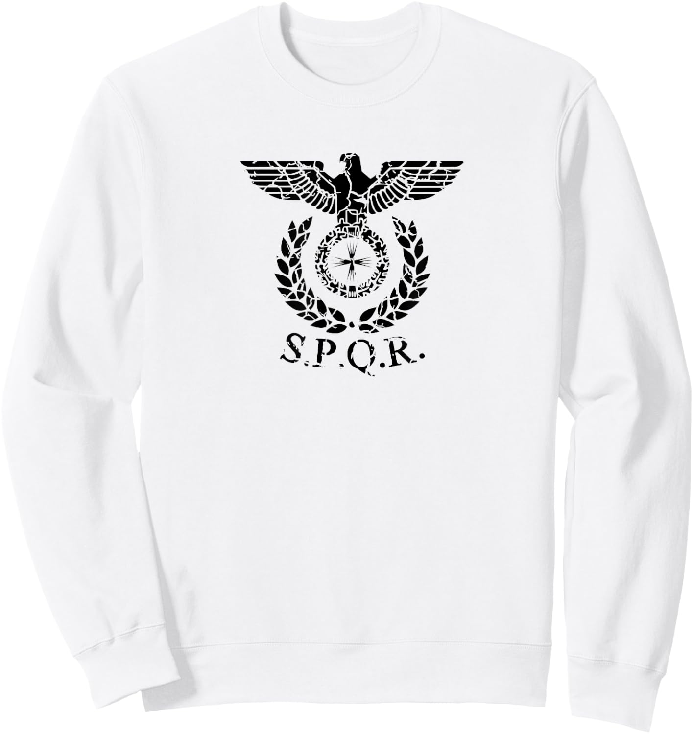 SPQR Eagle Standard Emblem of the Roman Empire Sweatshirt - Sweatshirt | White