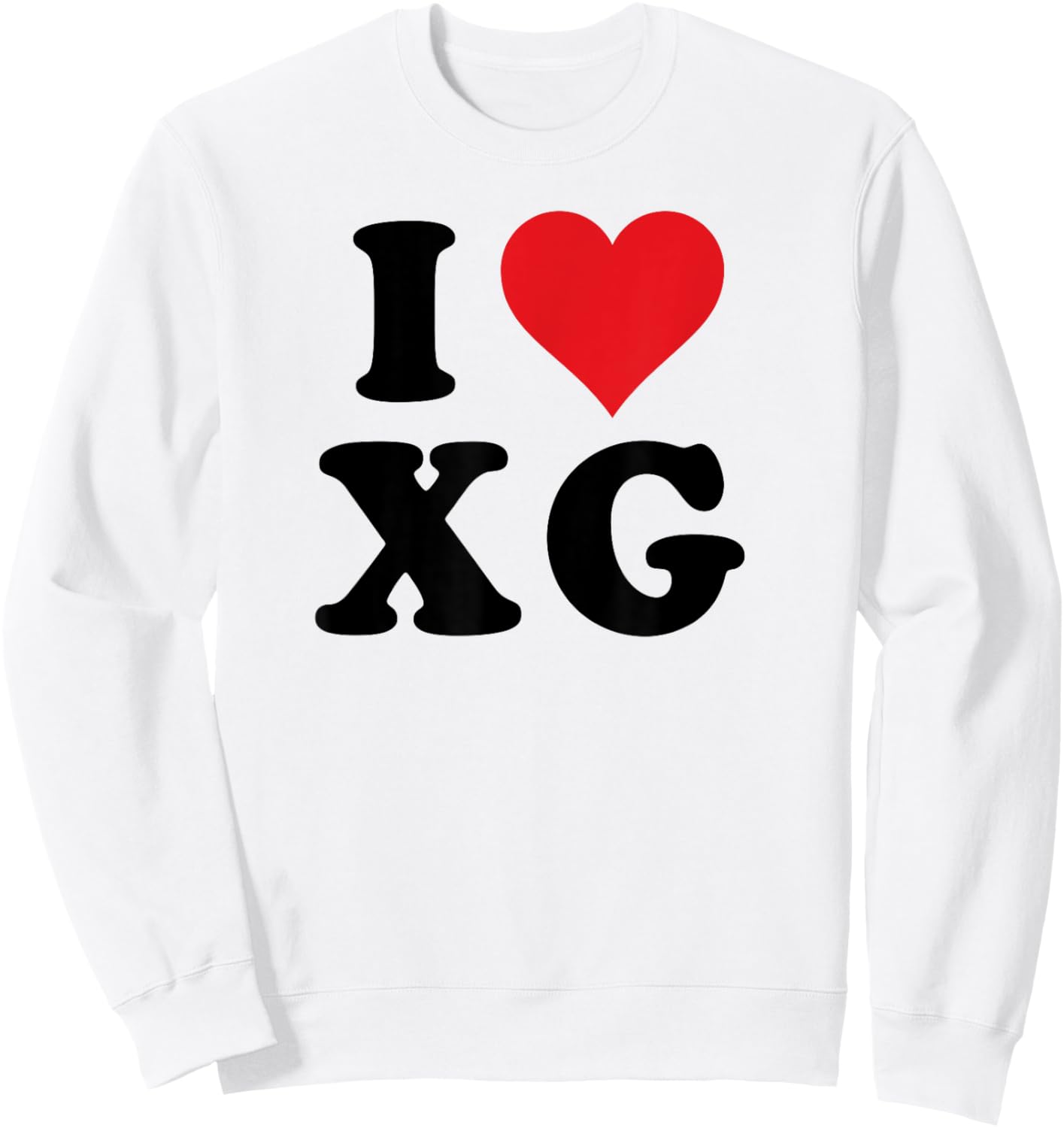 I Heart XG Initials I Love X.G. First And Last Name X G Sweatshirt - Sweatshirt | White