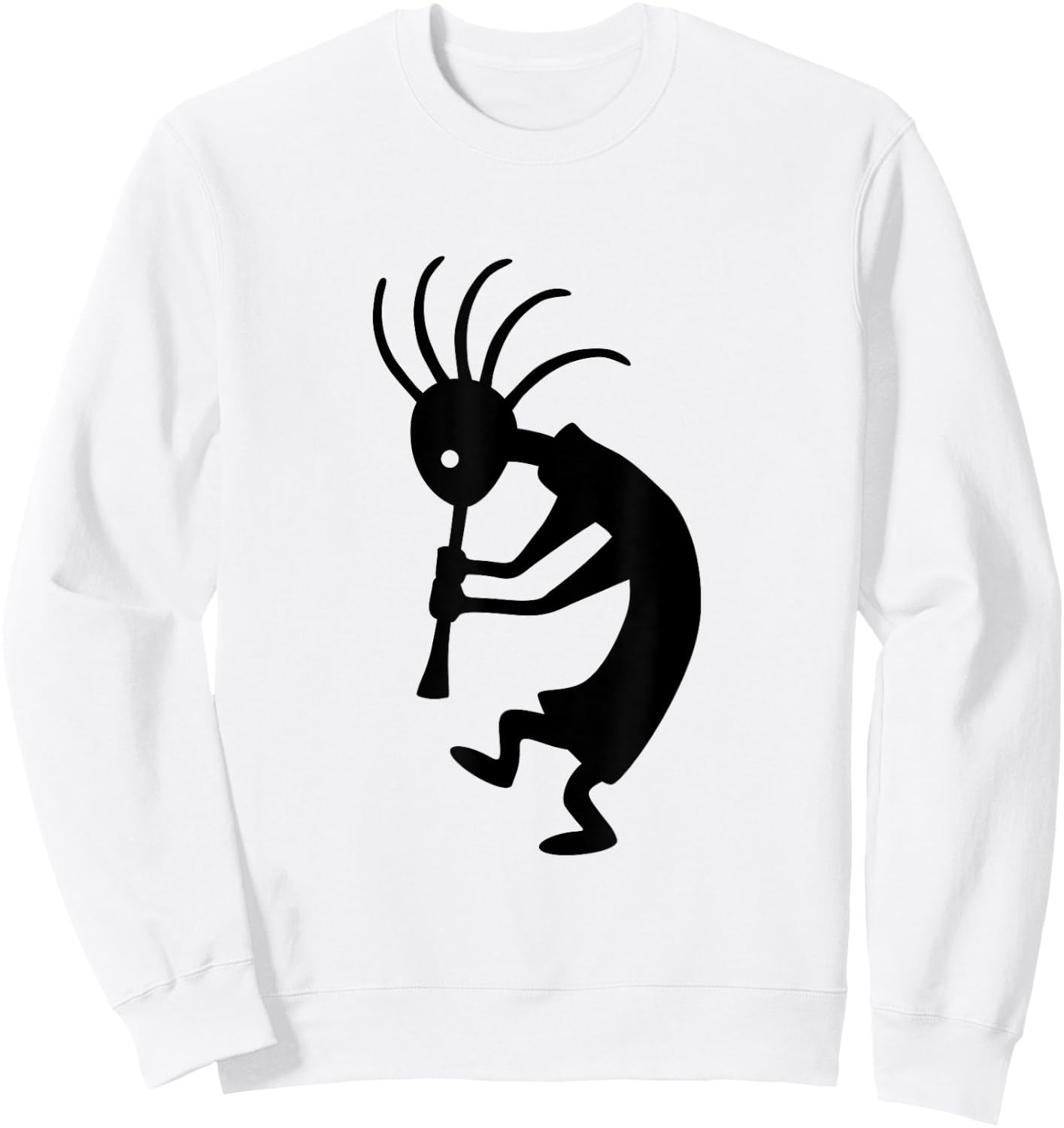 Kokopelli American Southwest Ethno Sweatshirt - Sweatshirt | White