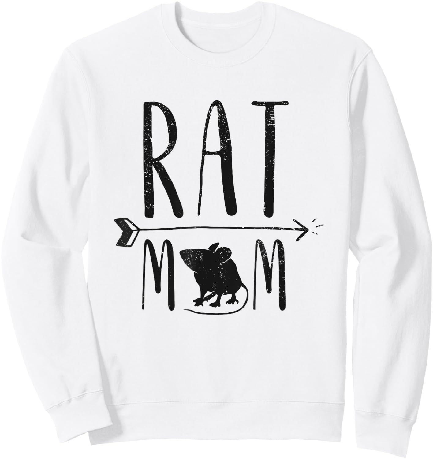 Rat Mom - Funny Retro Pet Mouse Rat or Rodent Gift Sweatshirt - Sweatshirt | White