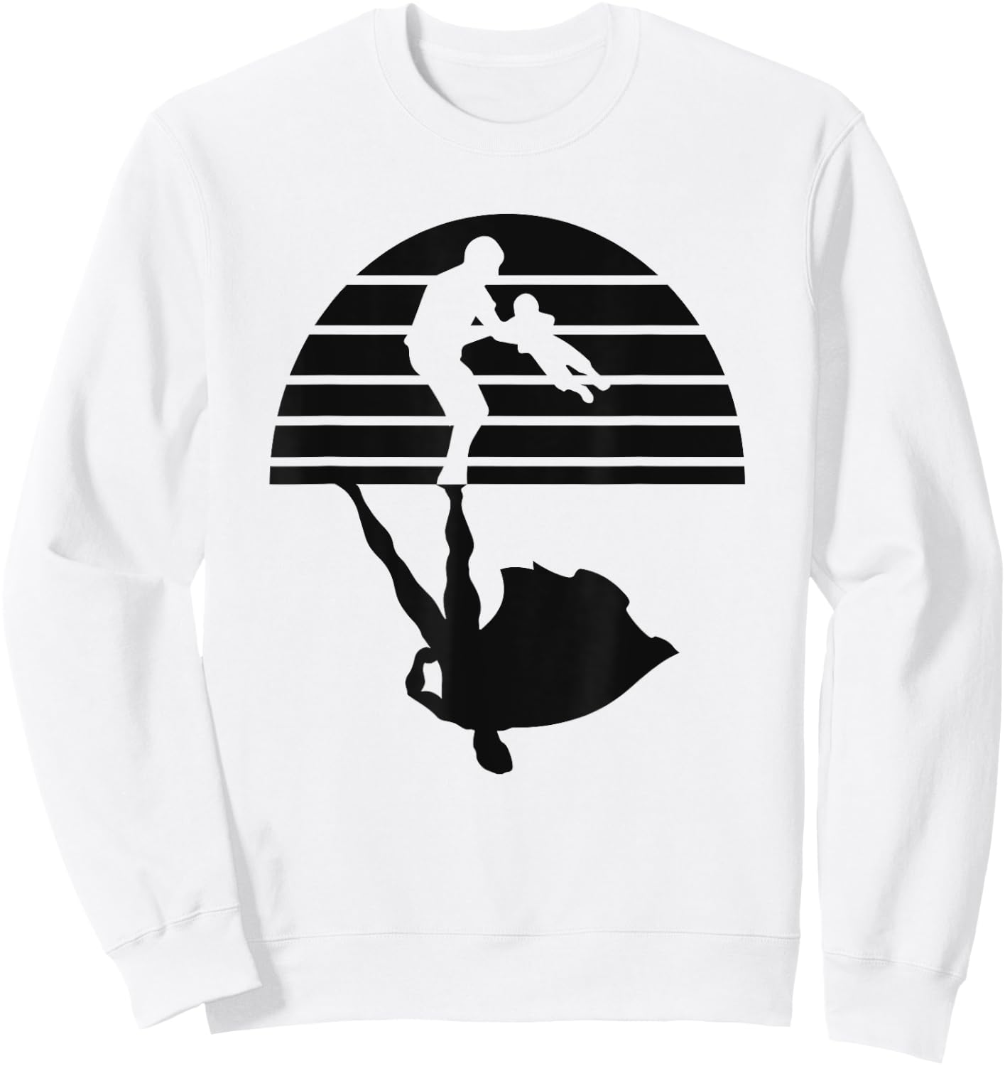 Super Dad Shadow Funny Hero Sweatshirt - Sweatshirt | White