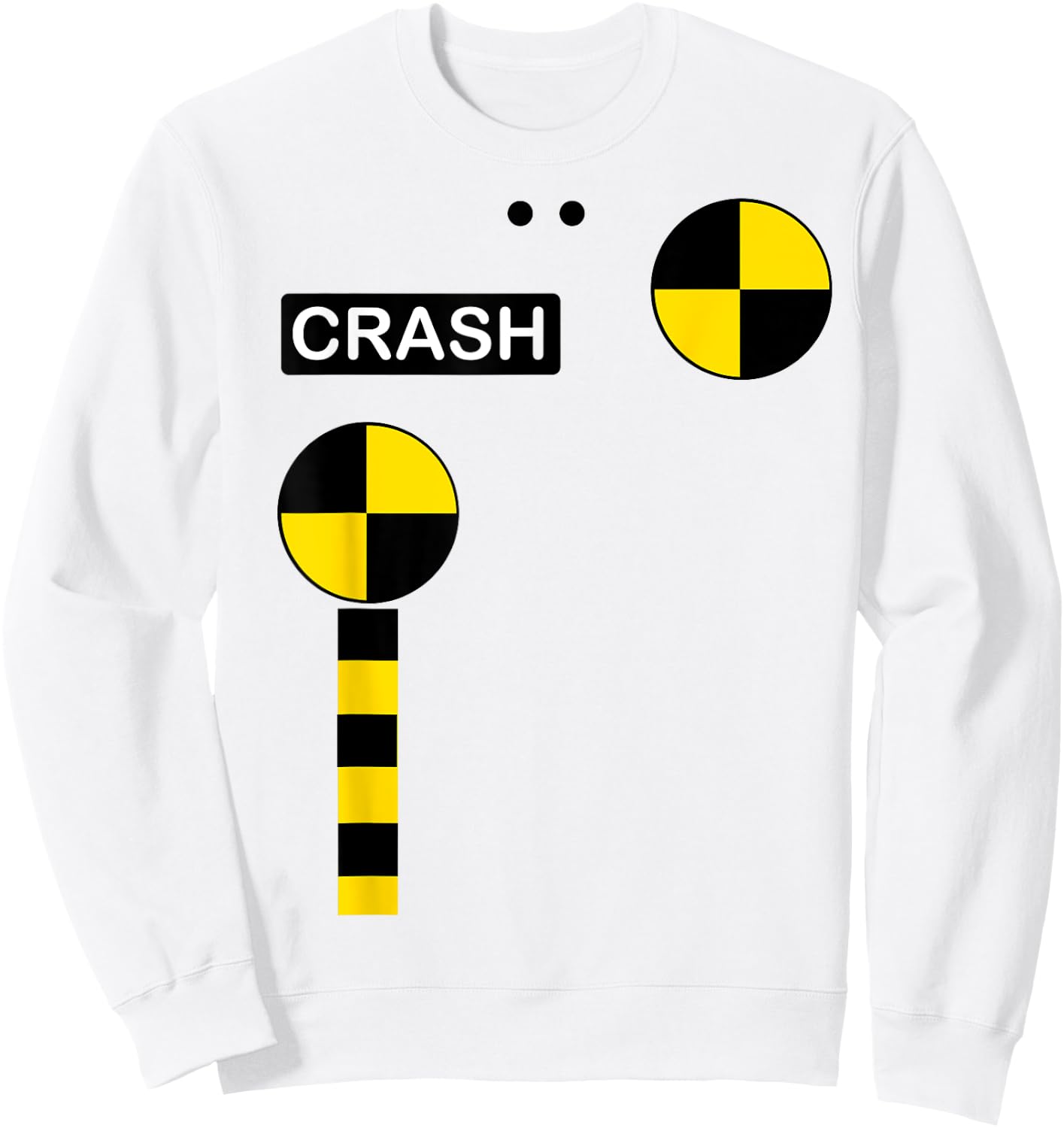 Crash Test Dummy Easy Last Minute Halloween Costume Sweatshirt - Sweatshirt | White