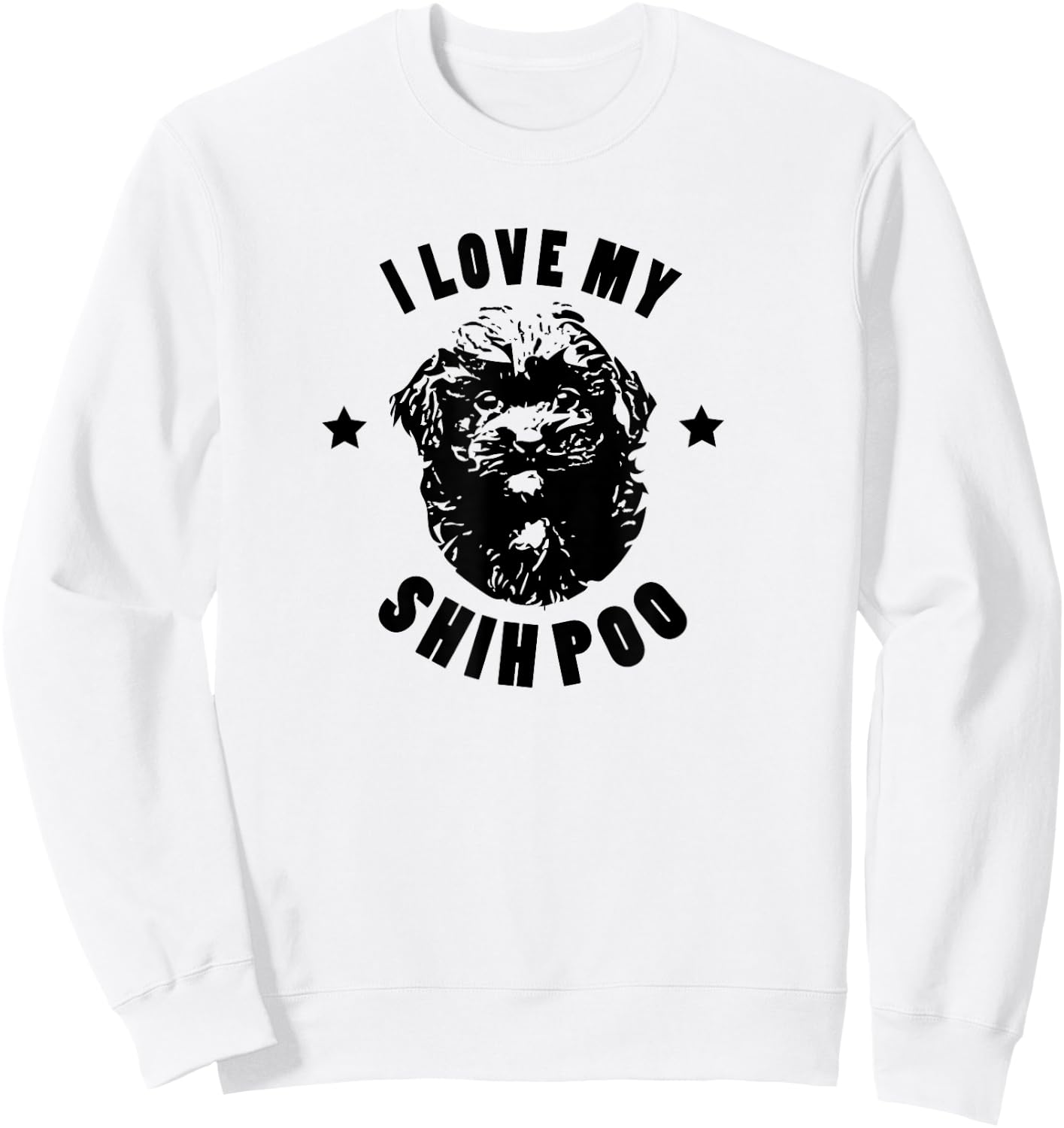 I Love My Shih Poo Sweatshirt - Sweatshirt | White