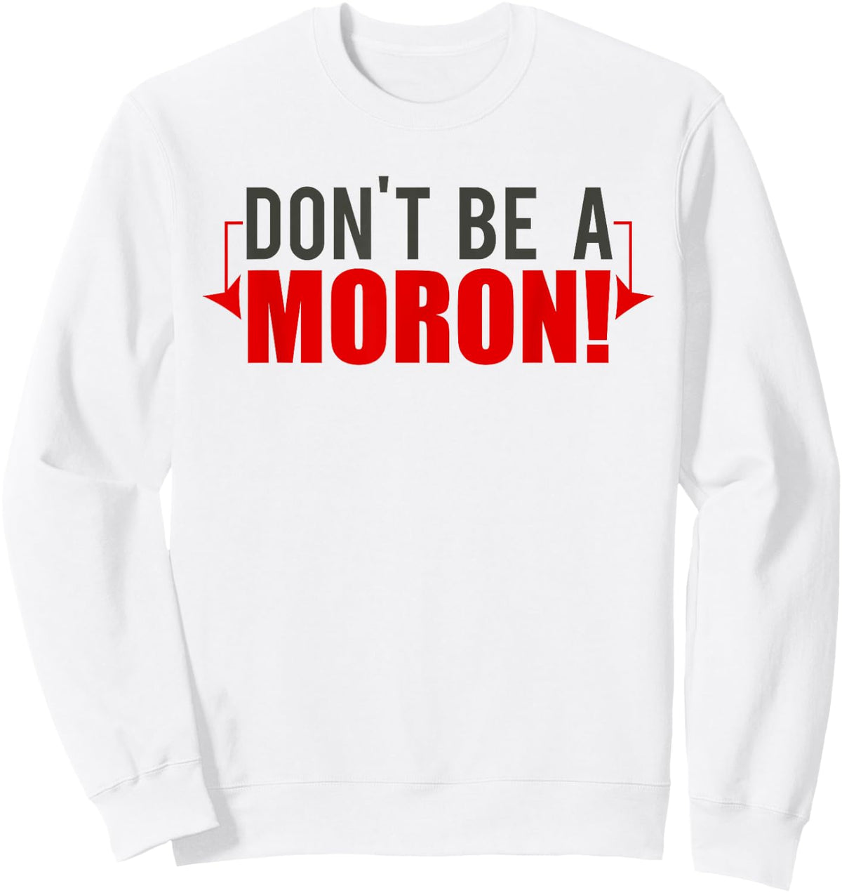 Designs by Dan Men's Funny Grey Modern Letter Print , Small, Short Sleeve, , Classic Fit, Cotton 50% Polyester 50% Sweatshirt - Sweatshirt | White