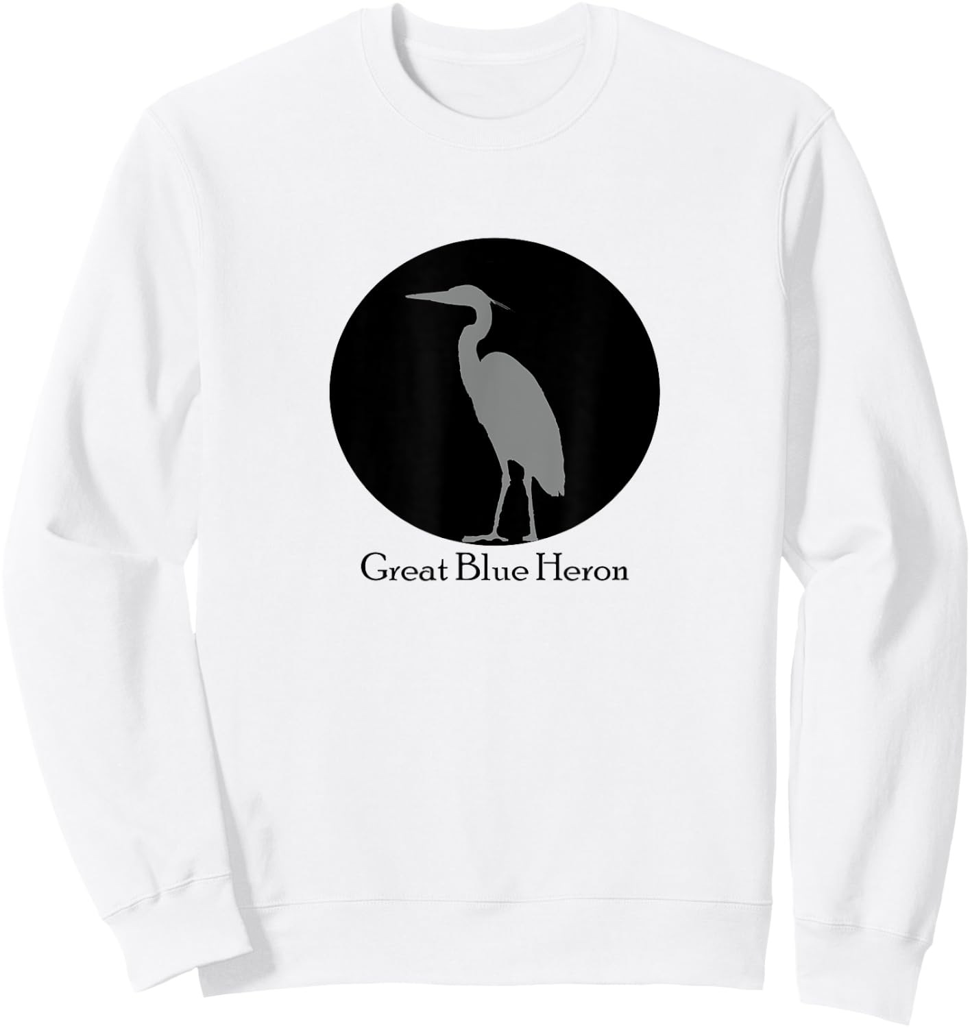 Great Blue Heron Bird shirt for birding or birdwatching Sweatshirt - Sweatshirt | White