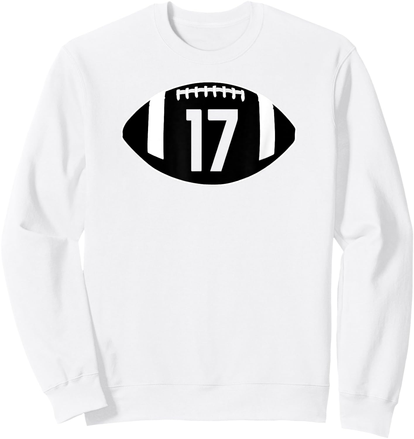 Football Jersey Number 17 Jersey Art-Player Number Sweatshirt - Sweatshirt | White
