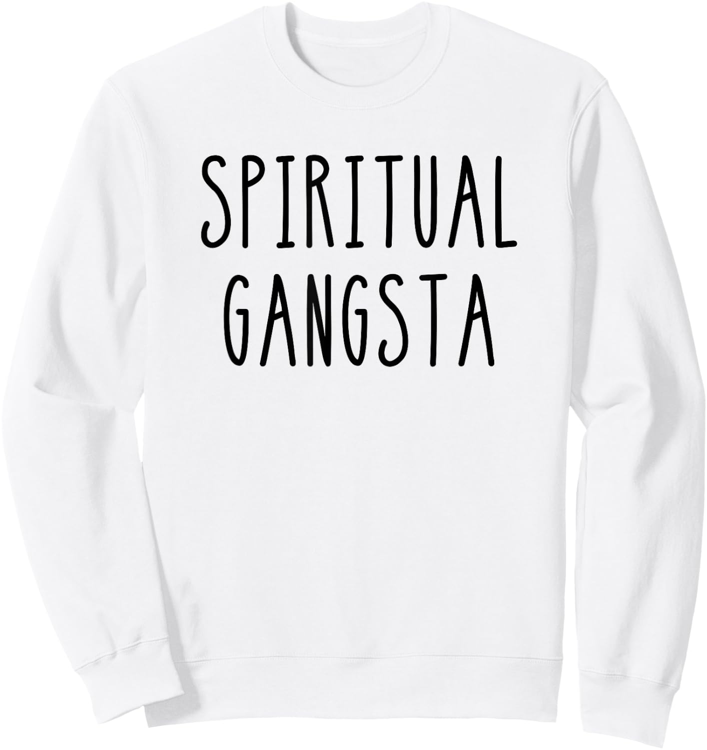 Yogi Funny Yoga Spiritual Gangsta Sweatshirt - Sweatshirt | White