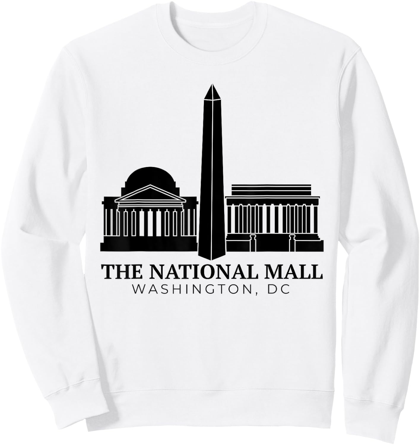 National Mall Shirt Washington DC Vacation Souvenir Sweatshirt - Sweatshirt | White