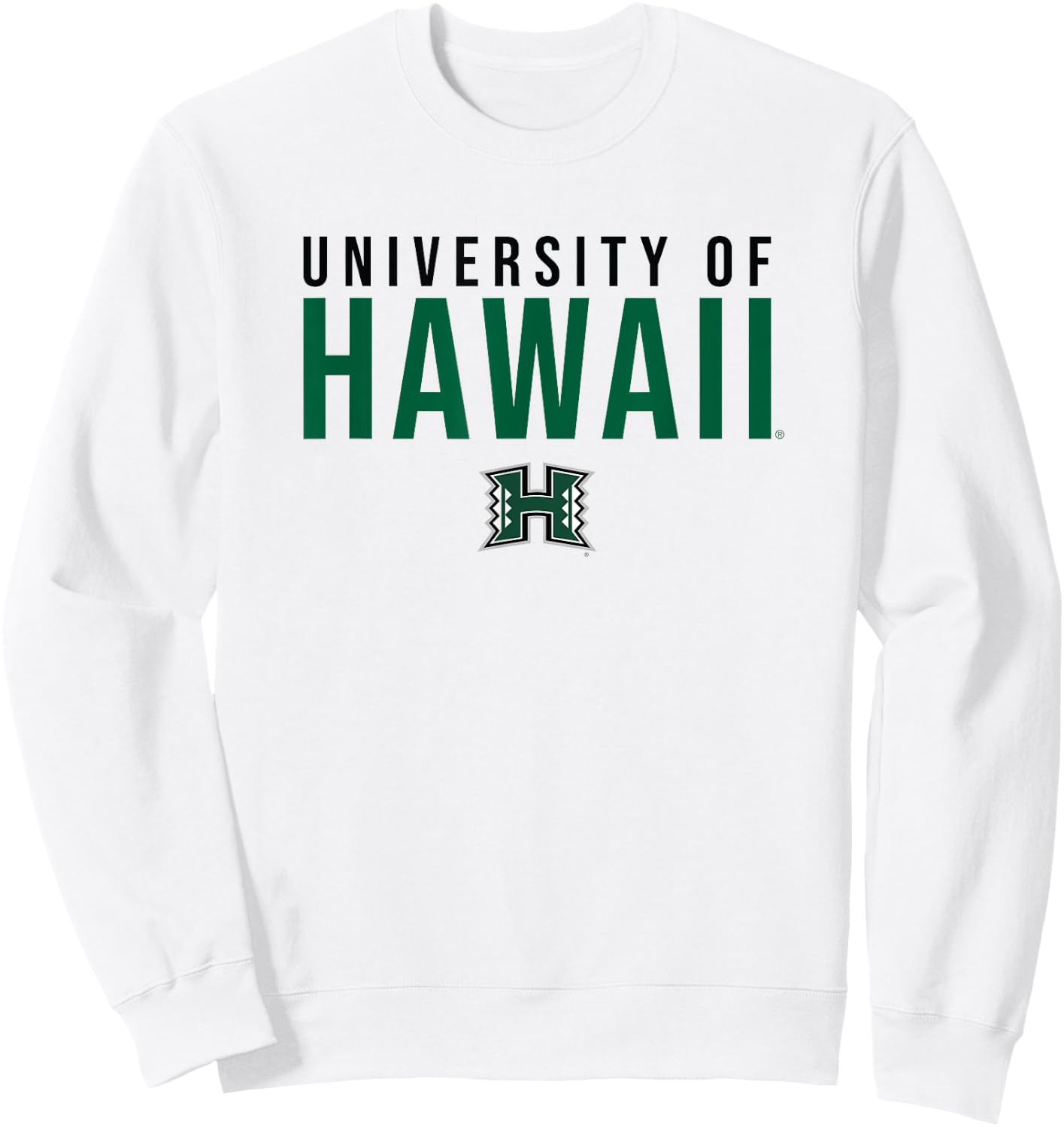 University of Hawaii Rainbow Warriors Stacked Sweatshirt - Sweatshirt | White