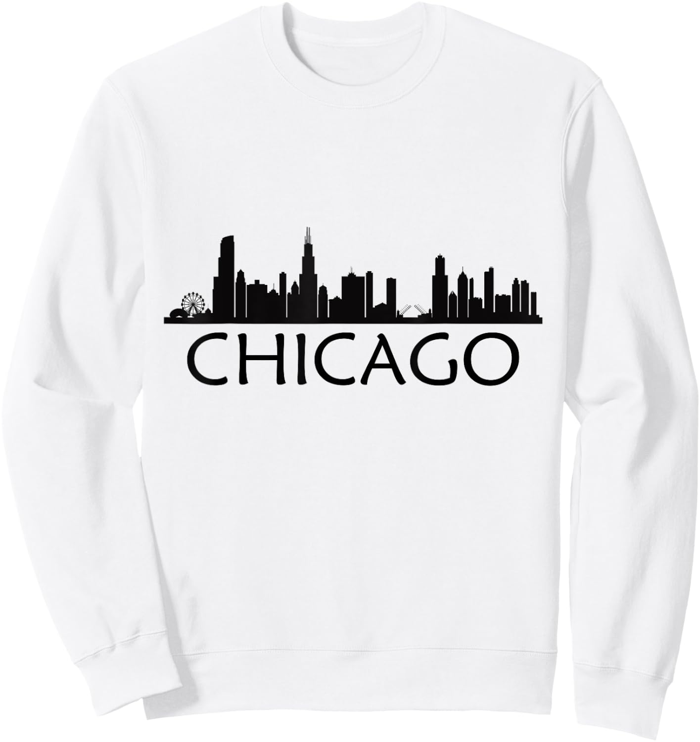 Chicago Skyline Chi Town I Love Wind City Sweatshirt - Sweatshirt | White